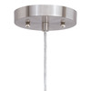 Vaxcel Milano 4.25-in. W Mini Pendant London Fog Glass, satin nickel finish P0326